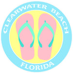 Flip Flops Clearwater Beach Florida 3.5" Die Cut Auto Window Decal