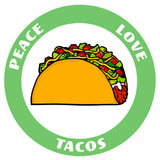 Peace Love Tacos 3.5" Die Cut Auto Window Decal