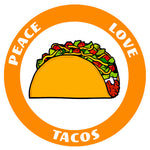 Peace Love Tacos 3.5" Die Cut Auto Window Decal