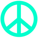 Peace Sign - 4" Die Cut Auto Window Decal