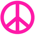 Peace Sign - 4" Die Cut Auto Window Decal