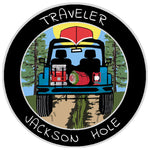 Jackson Hole, Wyoming Traveler! 3.5" Vinyl Die Cut Auto Window Decal