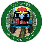 Jackson Hole, Wyoming Traveler! 3.5" Vinyl Die Cut Auto Window Decal