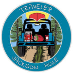 Jackson Hole, Wyoming Traveler! 3.5" Vinyl Die Cut Auto Window Decal