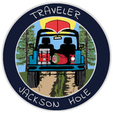 Jackson Hole, Wyoming Traveler! 3.5" Vinyl Die Cut Auto Window Decal