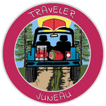 Juneau, Alaska Traveler! 3.5" Vinyl Die Cut Auto Window Decal