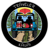 Kauai, Hawaii Traveler! 3.5" Vinyl Die Cut Auto Window Decal