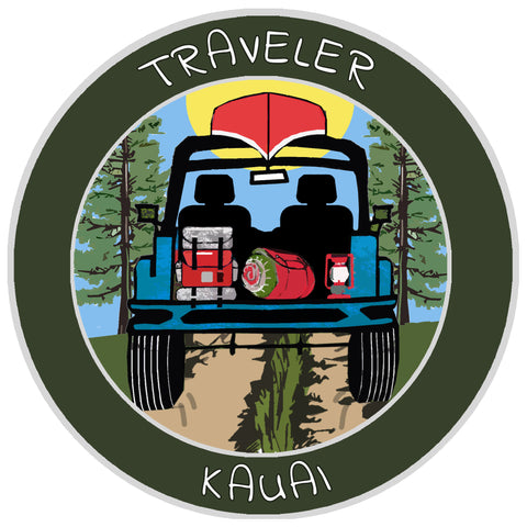 Kauai, Hawaii Traveler! 3.5" Vinyl Die Cut Auto Window Decal