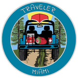 Miami, Florida Traveler! 3.5" Vinyl Die Cut Auto Window Decal