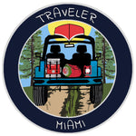 Miami, Florida Traveler! 3.5" Vinyl Die Cut Auto Window Decal