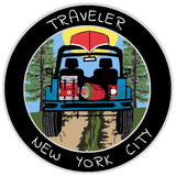 New York City, New York Traveler! 3.5" Vinyl Die Cut Auto Window Decal