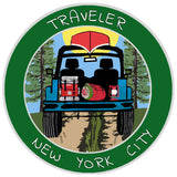 New York City, New York Traveler! 3.5" Vinyl Die Cut Auto Window Decal