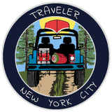 New York City, New York Traveler! 3.5" Vinyl Die Cut Auto Window Decal