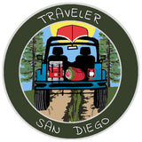 San Diego, California Traveler! 3.5" Vinyl Die Cut Auto Window Decal