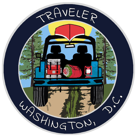 Washington D. C. Traveler! 3.5" Vinyl Die Cut Auto Window Decal