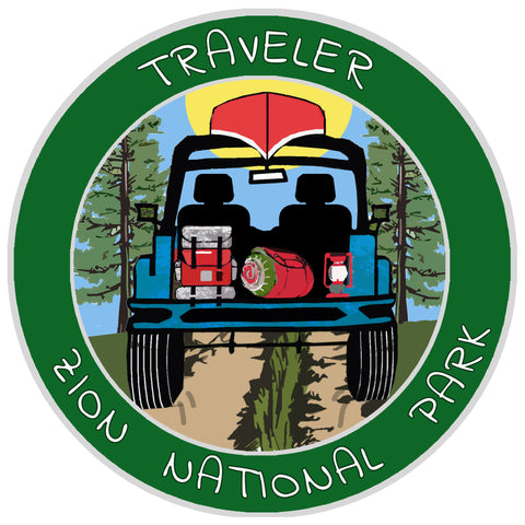 Zion National Park, Utah Traveler! 3.5" Vinyl Die Cut Auto Window Decal