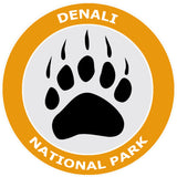 Explore Denali National Park Bear Claw Logo 3.5" Die Cut Window Decal