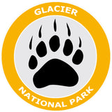 Glacier National Park Bear Claw Logo 3.5" Die Cut Auto Window Decal