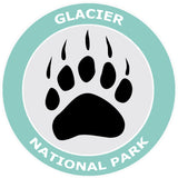 Glacier National Park Bear Claw Logo 3.5" Die Cut Auto Window Decal