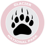 Glacier National Park Bear Claw Logo 3.5" Die Cut Auto Window Decal