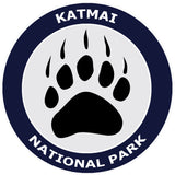 Katmai National Park - Bear Claw Logo 3.5" Die Cut Window Decal