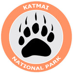 Katmai National Park - Bear Claw Logo 3.5" Die Cut Window Decal