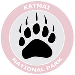 Katmai National Park - Bear Claw Logo 3.5" Die Cut Window Decal