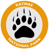 Katmai National Park - Bear Claw Logo 3.5" Die Cut Window Decal