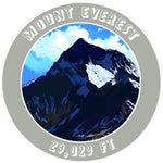 Mount Everest 29,029ft 3.5" Die Cut Auto Window Decal