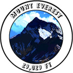 Mount Everest 29,029ft 3.5" Die Cut Auto Window Decal