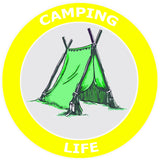 Camping Life - Tent -  3.5" Die Cut Auto Window Decal