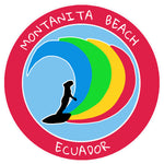 Montanita Beach, Ecuador Surfer 3.5" Die Cut Auto Window Decal