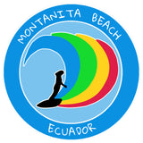 Montanita Beach, Ecuador Surfer 3.5" Die Cut Auto Window Decal