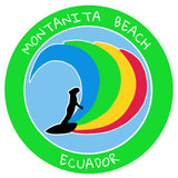 Montanita Beach, Ecuador Surfer 3.5" Die Cut Auto Window Decal