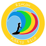 Rincon, Puerto Rico Surfer 3.5" Die Cut Auto Window Decal