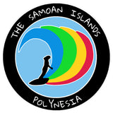 The Samoan Islands, Polynesia Surfer 3.5" Die Cut Auto Window Decal