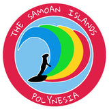 The Samoan Islands, Polynesia Surfer 3.5" Die Cut Auto Window Decal