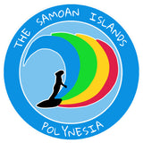 The Samoan Islands, Polynesia Surfer 3.5" Die Cut Auto Window Decal