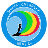 Santa Catarina, Brazil Surfer 3.5" Die Cut Auto Window Decal