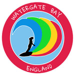 Watergate Bay, England Surfer 3.5" Die Cut Auto Window Decal