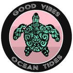 Tribal Turtle Good Vibes & Ocean Tides 3.5" Die Cut Auto Window Decal