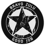 Bravo Zulu Star Logo 3.5" Vinyl Die Cut Auto Window Decal Souvenir