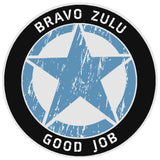 Bravo Zulu Star Logo 3.5" Vinyl Die Cut Auto Window Decal Souvenir