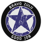 Bravo Zulu Star Logo 3.5" Vinyl Die Cut Auto Window Decal Souvenir