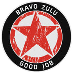 Bravo Zulu Star Logo 3.5" Vinyl Die Cut Auto Window Decal Souvenir