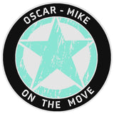 Oscar-Mike Star Logo 3.5" Vinyl Die Cut Auto Window Decal Souvenir