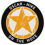 Oscar-Mike Star Logo 3.5" Vinyl Die Cut Auto Window Decal Souvenir