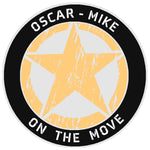 Oscar-Mike Star Logo 3.5" Vinyl Die Cut Auto Window Decal Souvenir