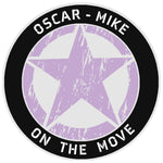 Oscar-Mike Star Logo 3.5" Vinyl Die Cut Auto Window Decal Souvenir