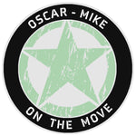 Oscar-Mike Star Logo 3.5" Vinyl Die Cut Auto Window Decal Souvenir